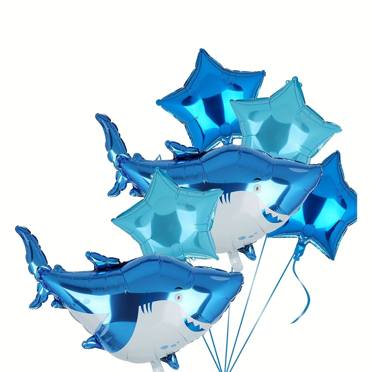 6pcs Large Shark Balloons Ocean Animal Theme Party Supplies