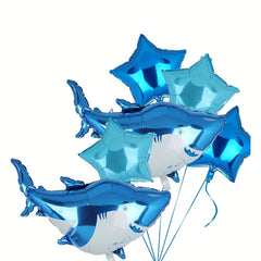 6pcs Large Shark Balloons Ocean Animal Theme Party Supplies