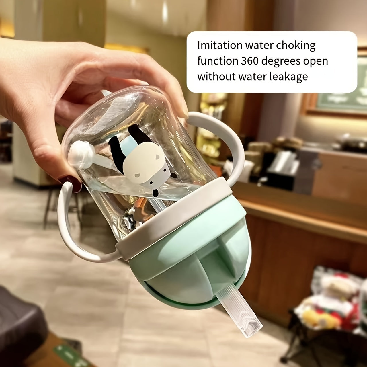 Outdoor Sports Water Cup Straw Cup with Scale