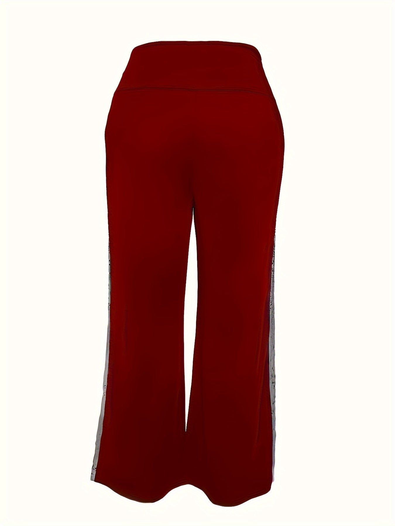  Camo Print High Rise Wide Leg Trousers