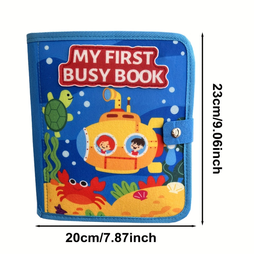 Ocean Busy Book Educational Sensory Toy with Animals Letters & Numbers