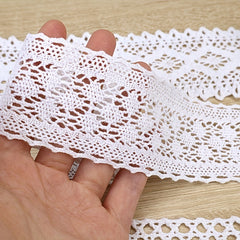 2 Yards Cotton Lace Trim Crochet Sewing Lace for Crafts Gift Package