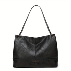 Retro Colorblock Tote Shoulder Bag Large Capacity Minimalist Bag Storage Bag