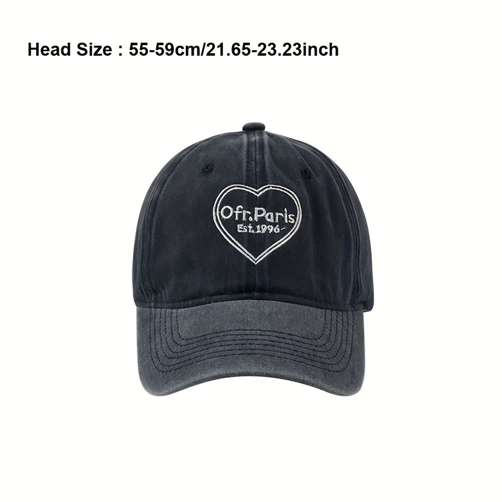 Love Letter Embroidered Dad Hat Baseball Cap Washed Distressed
