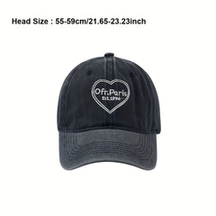Love Letter Embroidered Dad Hat Baseball Cap Washed Distressed