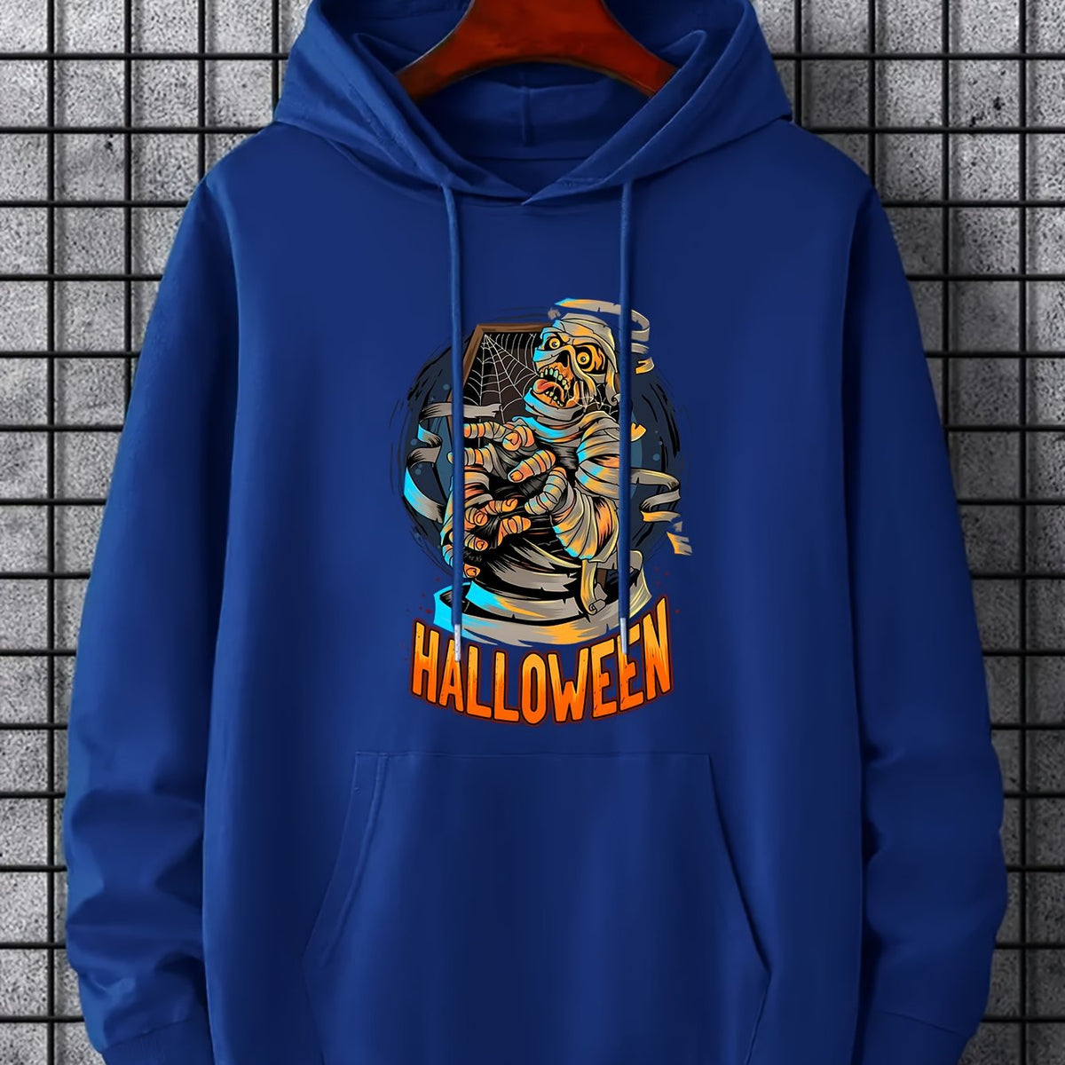 Men's Mummy Skeleton Graphic Hoodie Halloween Style
