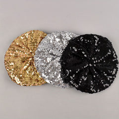 Sequin Knitted Beret Lightweight Beanie Y2K Dress Accessory