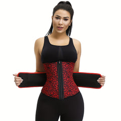 Leopard Waist Trainer Tummy Wrap Slimmer Belly Belt Women's Shapewear