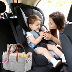 Baby Diaper Basket Storage Bag for Car Nursery Trunk Organizer