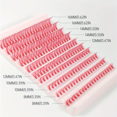 200pcs Pink DIY Eyelashes Extensions Natural Look False Eyelashes