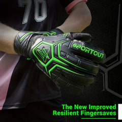Goalie Gloves Fingersave 4mm Latex Soccer Gloves