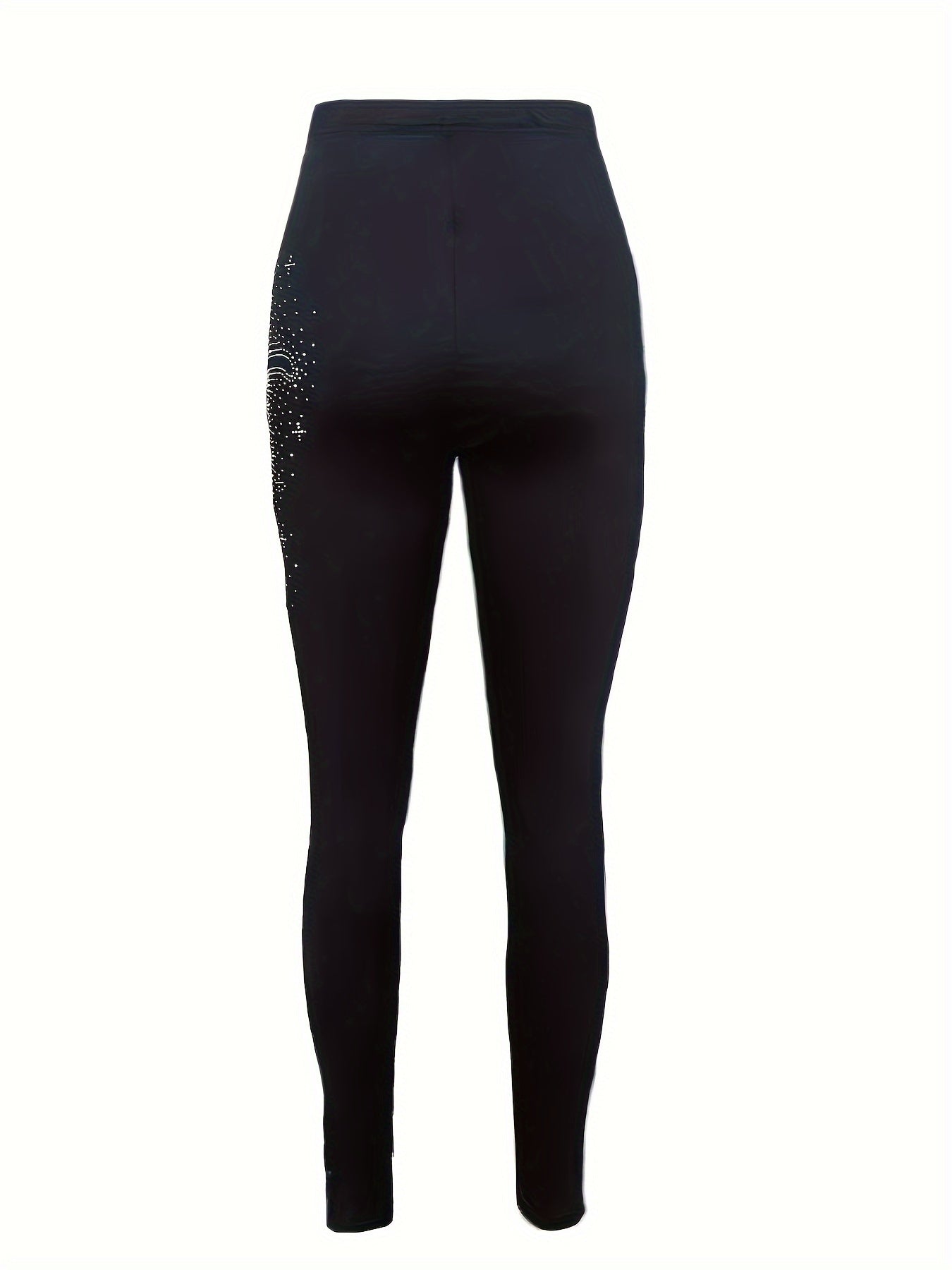  High Rise Rhinestone Letter Skinny Pants