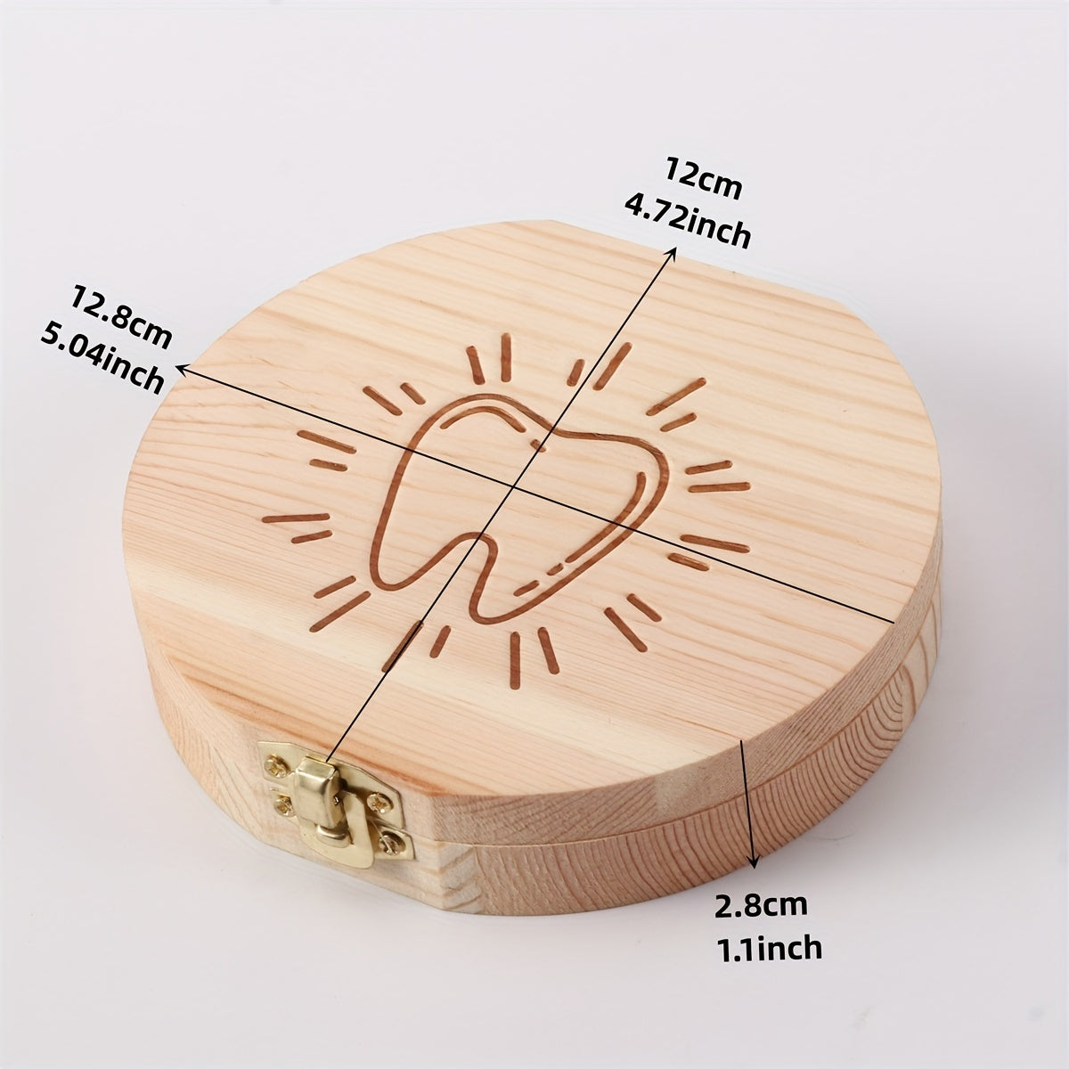 Kids Tooth Storage Box, Milk Teeth Wood Organizer