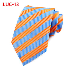 Striped Men's Formal Necktie for Office Business Party