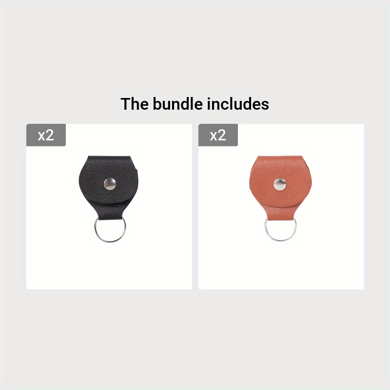 Guitar Pick Keychain Holder PU Leather Guitar Plectrum Holder