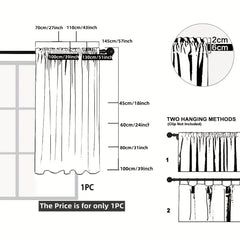 Coffee Tassel Lace Curtain with Rod Pocket for Home Decor