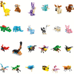 24pcs Forest Animal Building Block Set for Children Aged 6-8