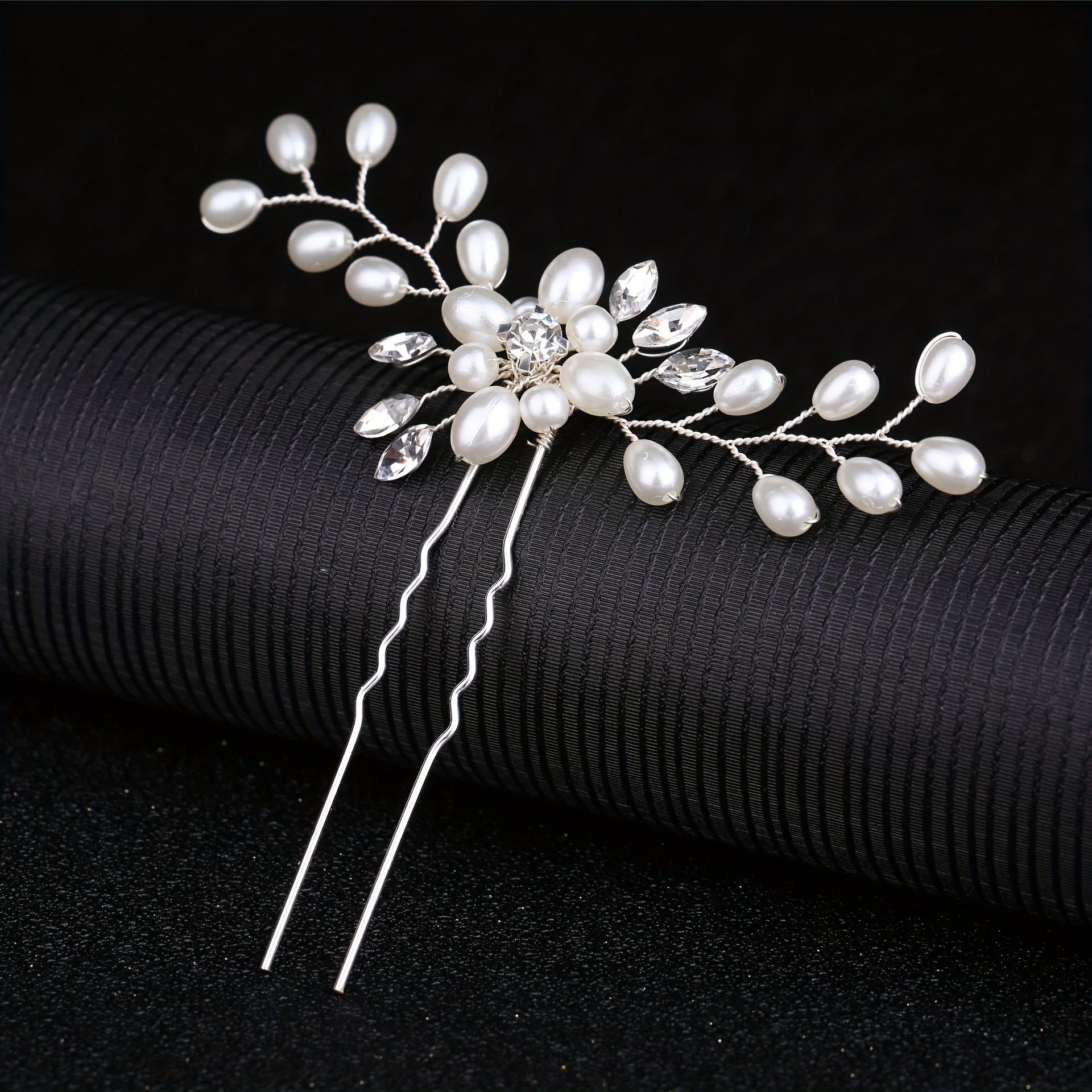 Vintage Faux Pearl Hair Stick for Wedding Party Wear