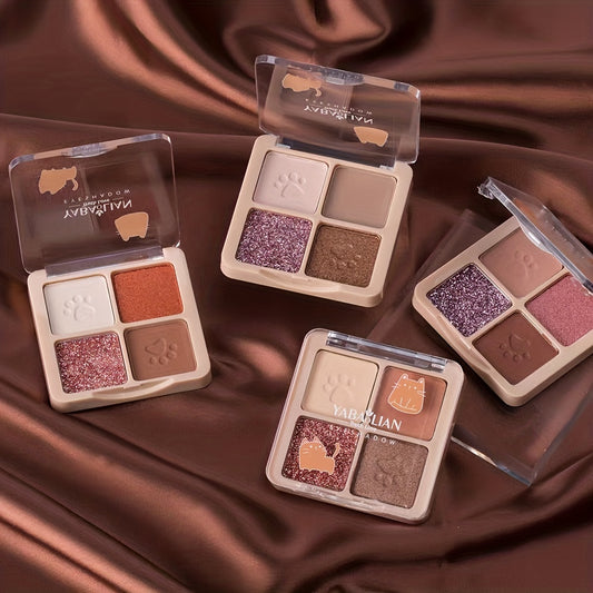 Cat Paw Eyeshadow Palette Pearly Matte Blendable Cosmetics