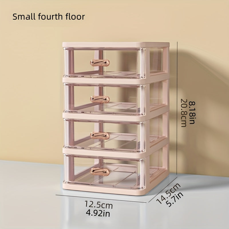 Desktop Storage Box Transparent Small Drawer Storage