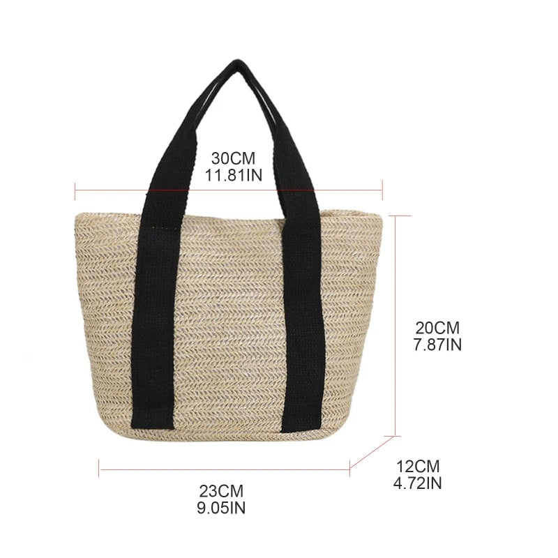 Summer Straw Woven Bag Tote Bag for Anniversary