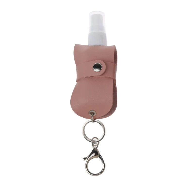 50ml Squeeze Spray Bottle Travel Refillable Leakproof with Keychain Holder
