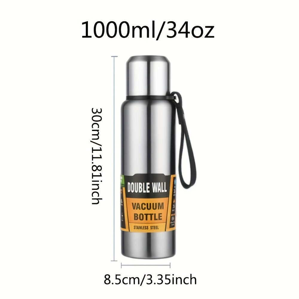 Insulated Stainless Steel Water Cup with Large Capacity and Portable Bag
