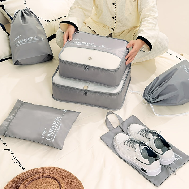 6pc Travel Storage Bag Set Luggage Sorting Clothing Organizer