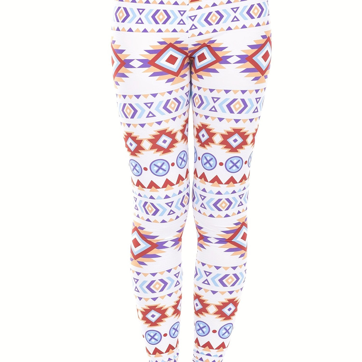 Boho Geometric Print High Waist Leggings