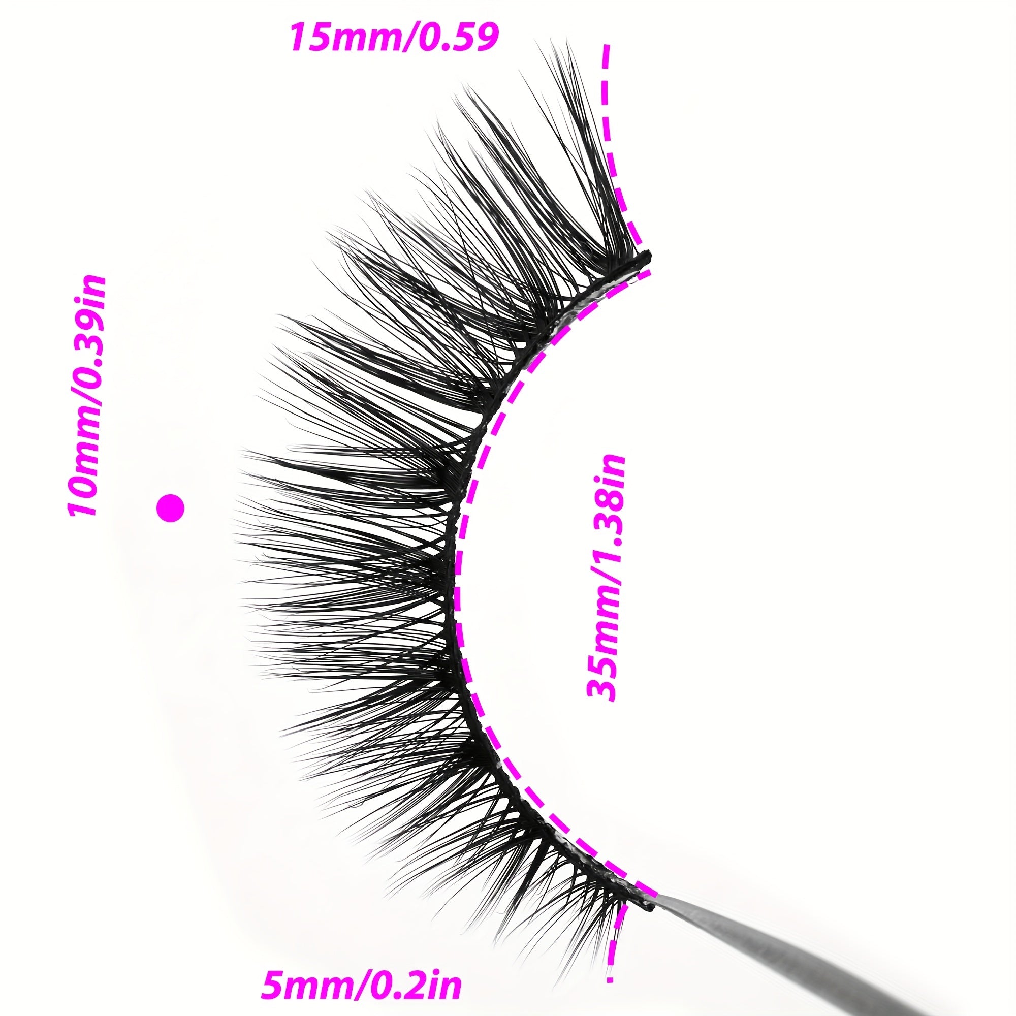 7 Pairs Natural Look Cat Eye Lashes Short Fluffy 3D Faux Mink Strip Lashes