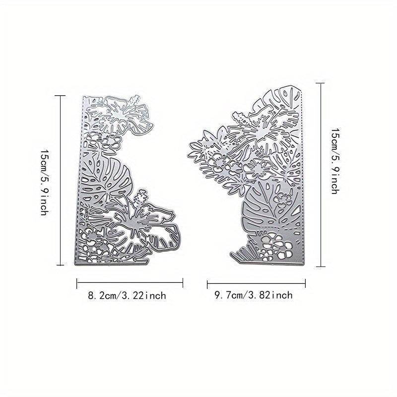 2pcs Flower Metal Cutting Dies DIY Spring Craft Decoration Stencil Mold