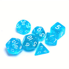 Mini Acrylic Dice Set Monochrome Style - Set of 7