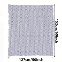 Chunky Knit Blanket Throw Chenille Yarn Cozy Thick Cable Knitted Blanket