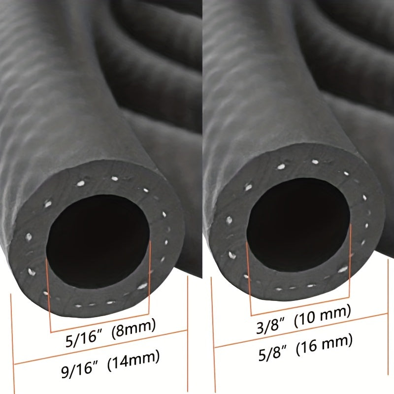 5ft Fuel Line Hose with Clamps 150PSI