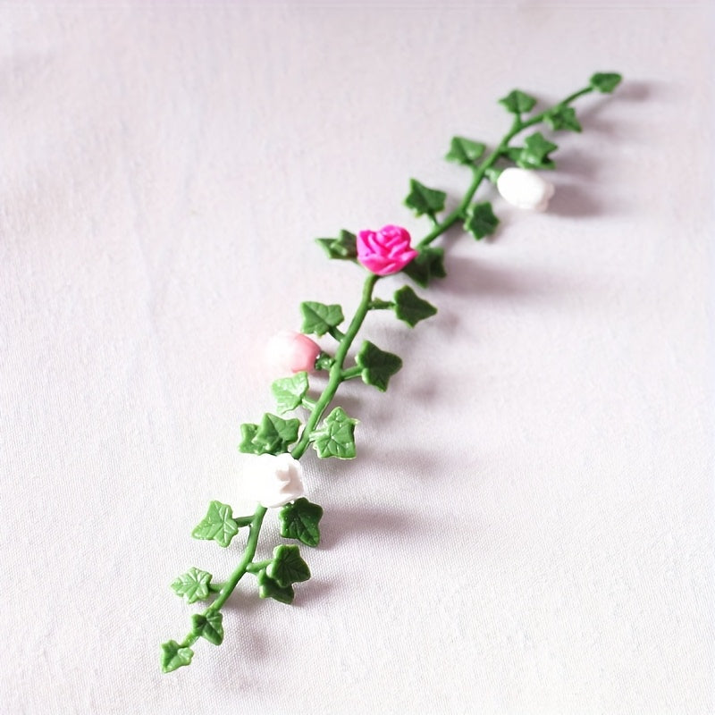 4pcs Simulation Flower Vine Garden Decoration Model Accessories
