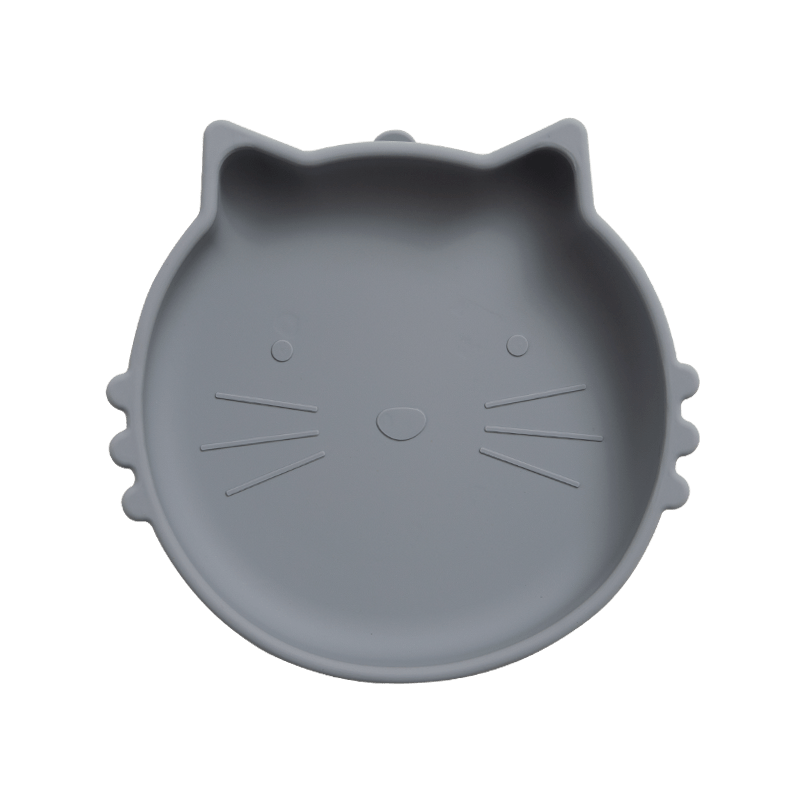 Cat Silicone Suction Plate for Babies Non Slip Food Tableware