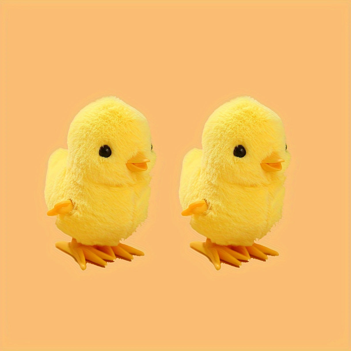 2pcs Jumping Chicken Wind Up Toys Plush Chick Easter Basket Stuffers