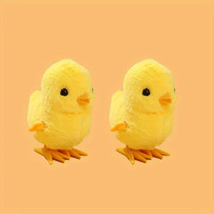 2pcs Jumping Chicken Wind Up Toys Plush Chick Easter Basket Stuffers