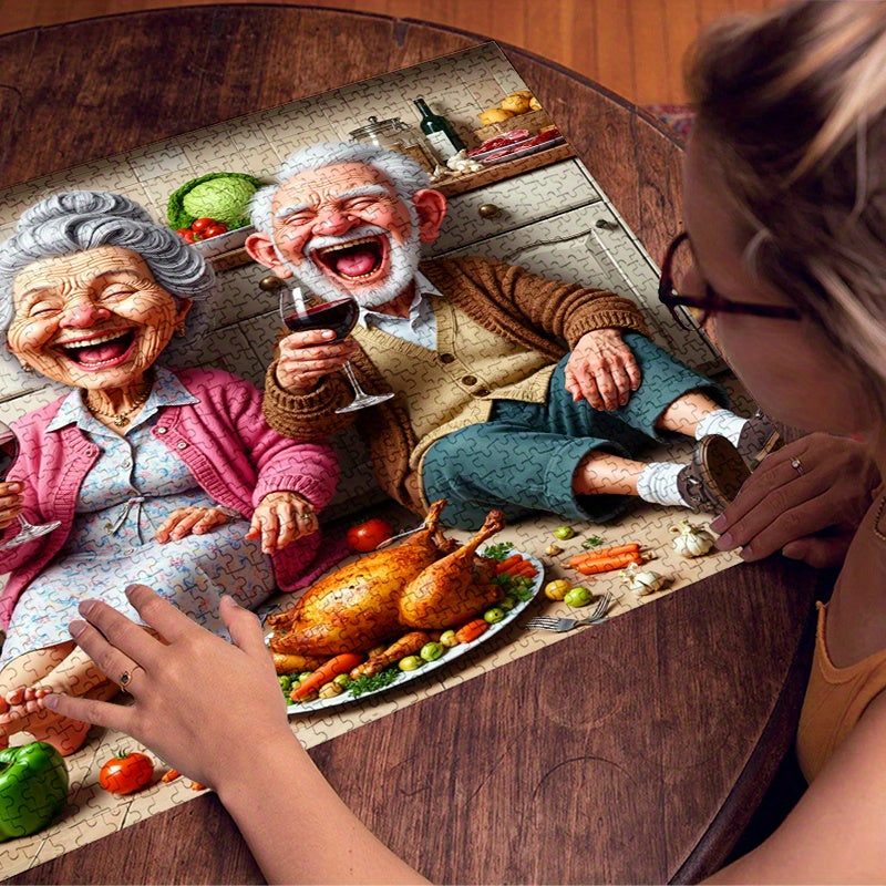 1000pcs Jigsaw Puzzle for Adults - Elderly Couple Dinner