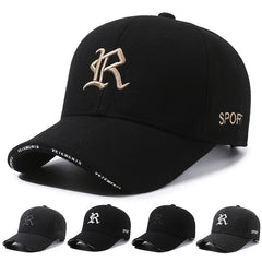 Winter Warm Velvet Thickened Baseball Cap R Letter Embroidered Baseball Cap