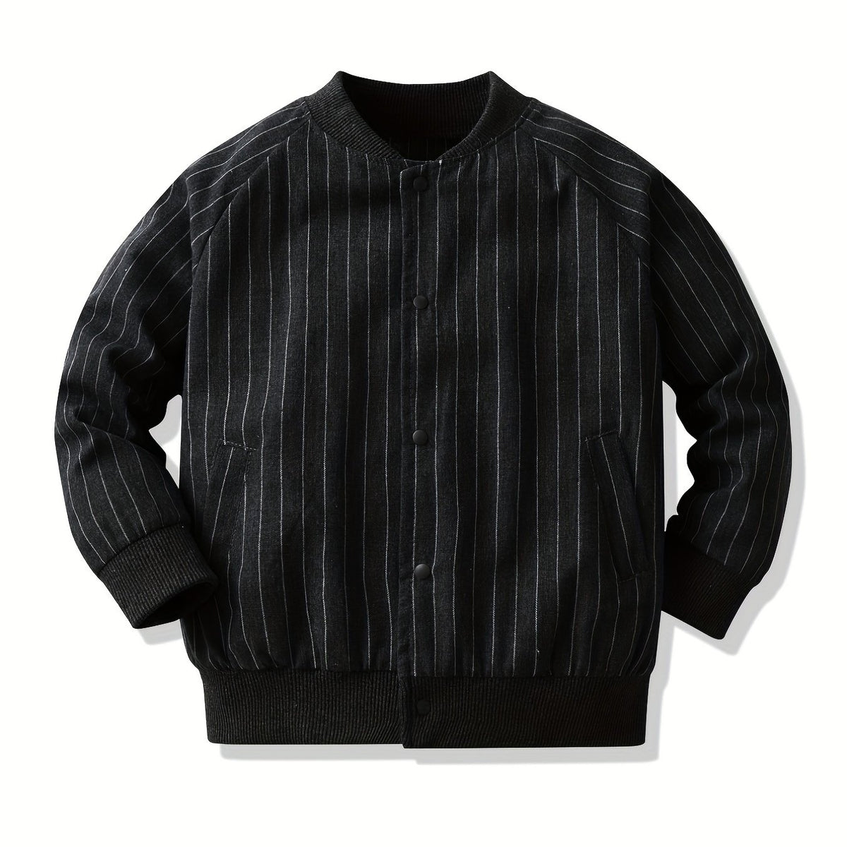 Boys Striped Zip Up Jacket Long Sleeve Non Stretch Kids Clothing