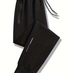Men's Lightweight Breathable Sports Joggers with Zipper Pockets