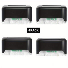 4pcs Solar Fence Wall Light Outdoor Garden Waterproof Wall Railing Corridor