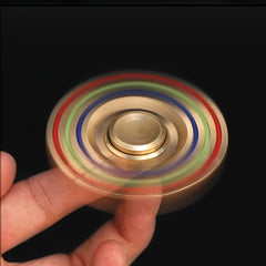 Metal Finger Spinner Toy Ancient Bronze Finish Beads Long Spin Focus Trainer