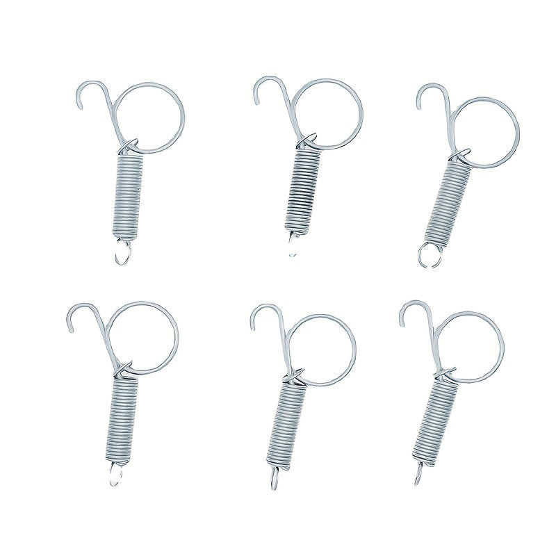 6pcs Metal Finger Spring Latch Hook for Pet Bird Cage Door