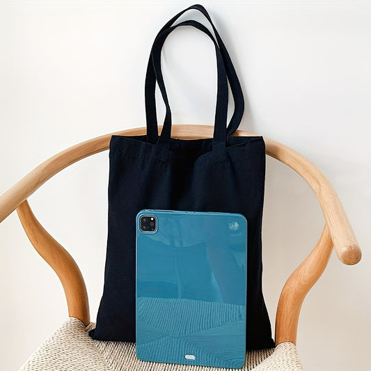 Men's Canvas Tote Bag Reusable Cotton Grocery Shopping High Capacity