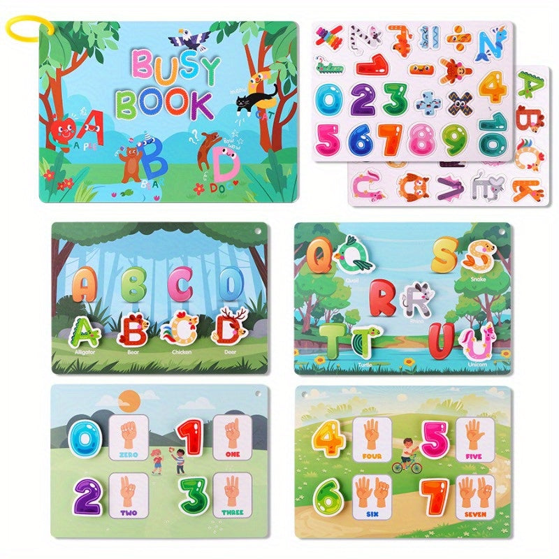 Animal & Dinosaur Themed Sensory Activity Quiet Book for Ages 3