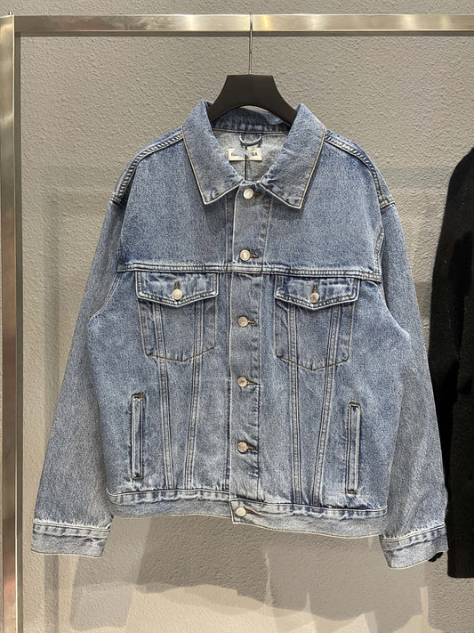 Baggy Denim Coat Oversized Long Sleeve Denim Jacket Women's Clothing