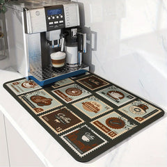 Absorbent Coffee Bar Mat for Countertop