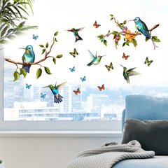 4pcs Bird & Butterfly Wall Stickers - Spring Home Decor Touch